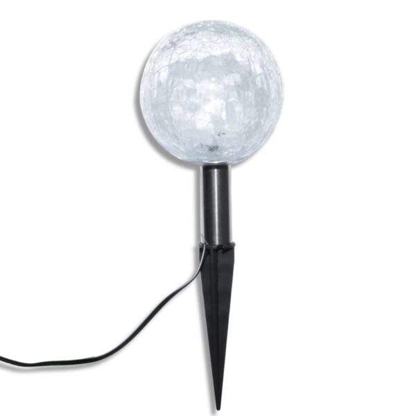 Aplusliving-Solar Bowl 3 LED Garden Lights with Spike Anchors & Solar Panel