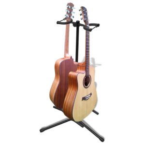 Aplusliving-Adjustable Double Guitar Stand Foldable