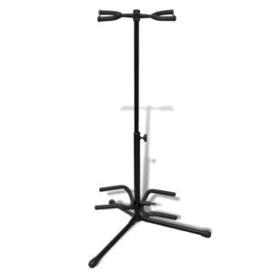 Aplusliving-Adjustable Double Guitar Stand Foldable
