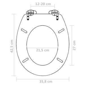 Aplusliving-Toilet Seats with Soft Close Lids MDF Black