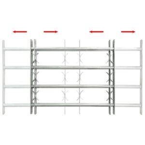 Aplusliving-Adjustable Security Grille for Windows with 4 Crossbars 500-650 mm