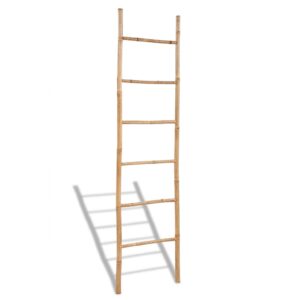 Aplusliving-Bamboo Towel Ladder with 6 Rungs