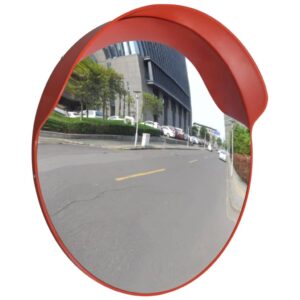 Aplusliving-Convex Traffic Mirror PC Plastic Orange 60 cm