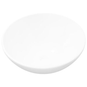 Aplusliving-Ceramic Bathroom Sink Basin White Round