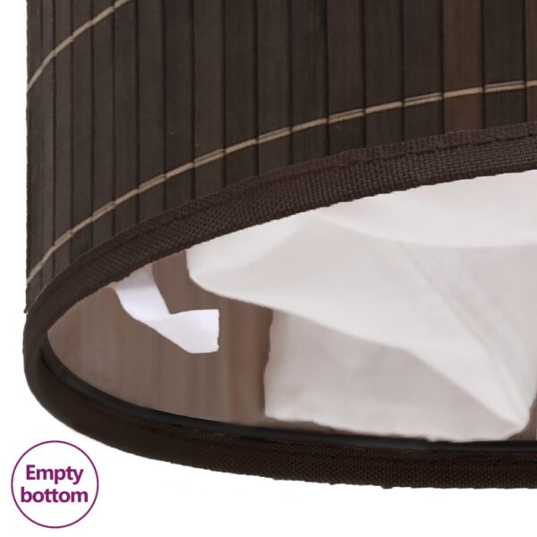 Aplusliving-Bamboo Laundry Bin Oval Dark Brown