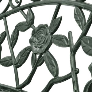 Aplusliving-Garden Bench 100 cm Cast Aluminium Green