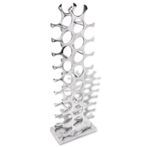 Aplusliving-Wine Rack Aluminium Silver 27 Bottles