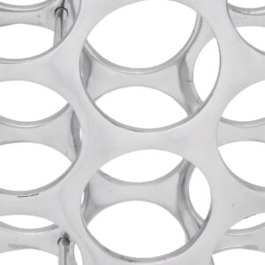 Aplusliving-Wine Rack Aluminium Silver 27 Bottles