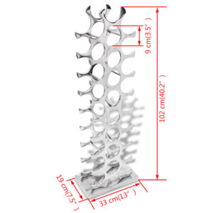 Aplusliving-Wine Rack Aluminium Silver 27 Bottles