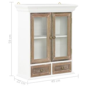 Aplusliving-Wall Cabinet White 49x22x59 cm Engineered Wood