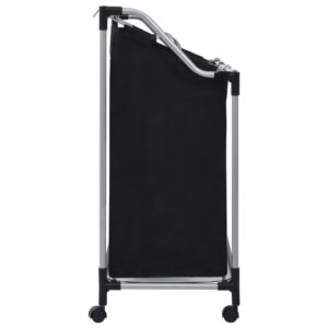 Aplusliving-Laundry Sorter with 3 Bags Black Steel