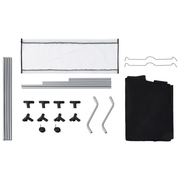 Aplusliving-Laundry Sorter with 3 Bags Black Steel