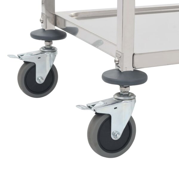 Aplusliving-3-Tier Kitchen Trolley 95x45x83.5 cm Stainless Steel