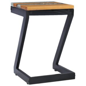 Aplusliving-Coffee Table 30x30x50 cm Solid Teak Wood and Polyresin