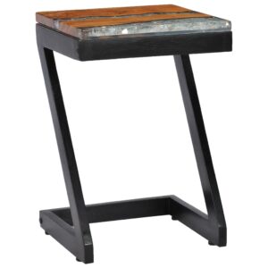 Aplusliving-Coffee Table 30x30x50 cm Solid Teak Wood and Polyresin
