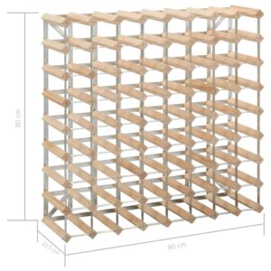 Aplusliving-Wine Rack for 72 Bottles Solid Pinewood