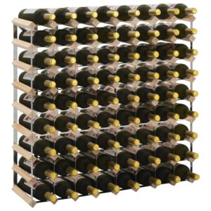 Aplusliving-Wine Rack for 72 Bottles Solid Pinewood