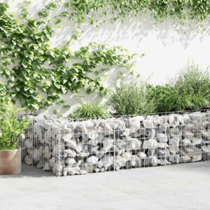Aplusliving-Gabion Wall Galvanised Steel 630x30x50 cm