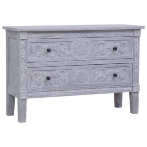 Aplusliving-Sideboard with 2 Drawers 90x30x60 cm Solid Mahogany Wood
