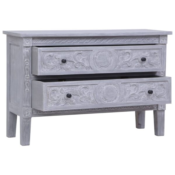 Aplusliving-Sideboard with 2 Drawers 90x30x60 cm Solid Mahogany Wood