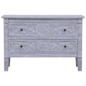 Aplusliving-Sideboard with 2 Drawers 90x30x60 cm Solid Mahogany Wood