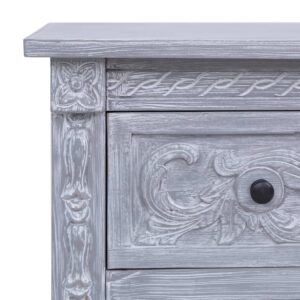 Aplusliving-Sideboard with 2 Drawers 90x30x60 cm Solid Mahogany Wood