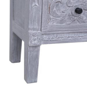 Aplusliving-Sideboard with 2 Drawers 90x30x60 cm Solid Mahogany Wood