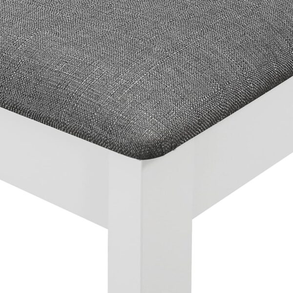 Aplusliving-Dining Chairs with Cushions 6 pcs White Solid Wood