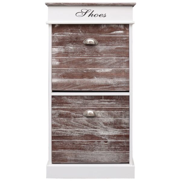 Aplusliving-Shoe Cabinet Brown 50x28x98 cm Paulownia Wood