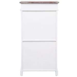 Aplusliving-Shoe Cabinet Brown 50x28x98 cm Paulownia Wood