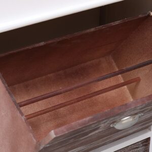 Aplusliving-Shoe Cabinet Brown 50x28x98 cm Paulownia Wood