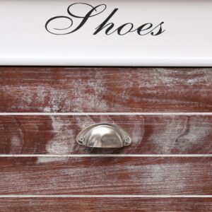 Aplusliving-Shoe Cabinet Brown 50x28x98 cm Paulownia Wood