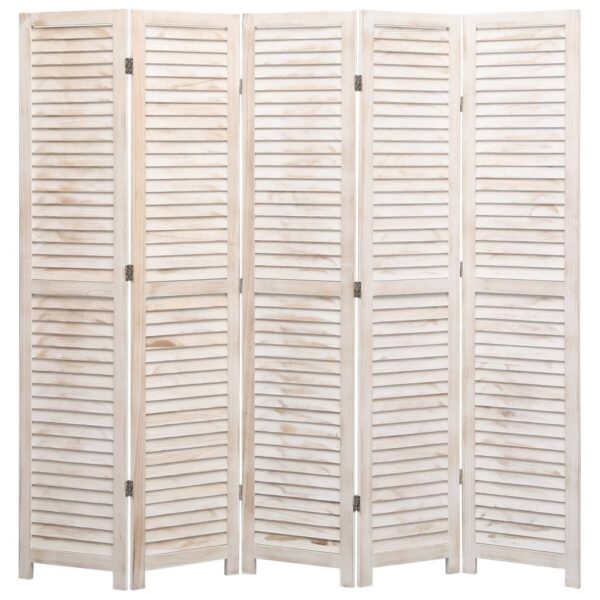 Aplusliving-5-Panel Room Divider 175x165 cm Wood