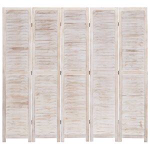 Aplusliving-5-Panel Room Divider 175x165 cm Wood