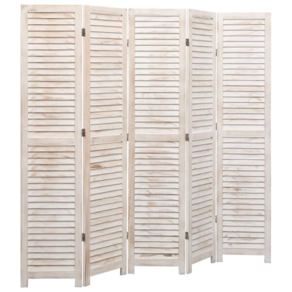 Aplusliving-5-Panel Room Divider 175x165 cm Wood