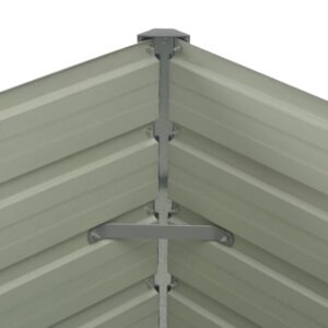 Aplusliving-Raised Garden Bed Anthracite 100x100x77 cm Galvanised Steel