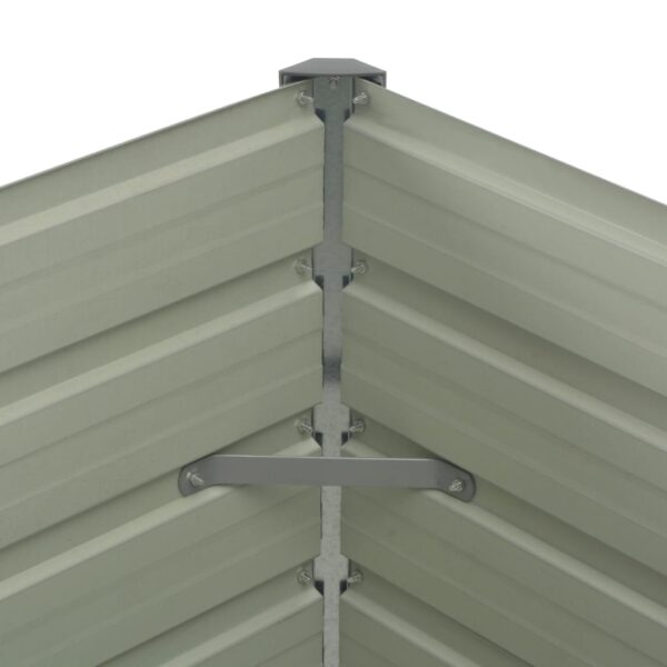 Aplusliving-Raised Garden Bed Anthracite 100x100x77 cm Galvanised Steel