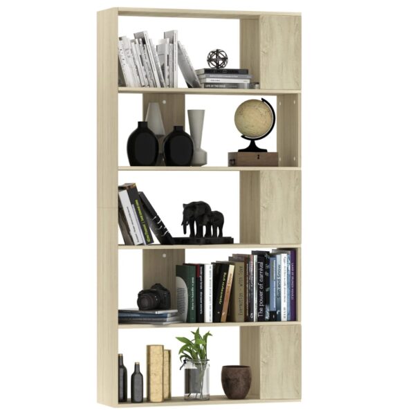 Aplusliving-Book Cabinet/Room Divider Sonoma Oak 80x24x159 cm Engineered Wood