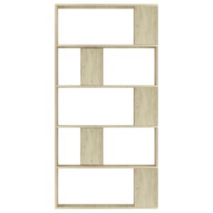 Aplusliving-Book Cabinet/Room Divider Sonoma Oak 80x24x159 cm Engineered Wood