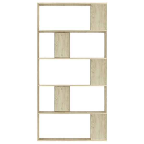 Aplusliving-Book Cabinet/Room Divider Sonoma Oak 80x24x159 cm Engineered Wood