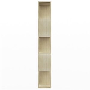 Aplusliving-Book Cabinet/Room Divider Sonoma Oak 80x24x159 cm Engineered Wood