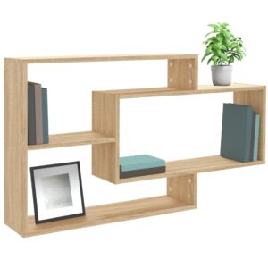 Aplusliving-Wall Shelves Sonoma Oak 104x20x58.5 cm Engineered Wood