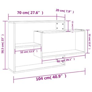 Aplusliving-Wall Shelves Sonoma Oak 104x20x58.5 cm Engineered Wood