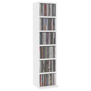Aplusliving-CD Cabinet White 21x20x88 cm Engineered Wood