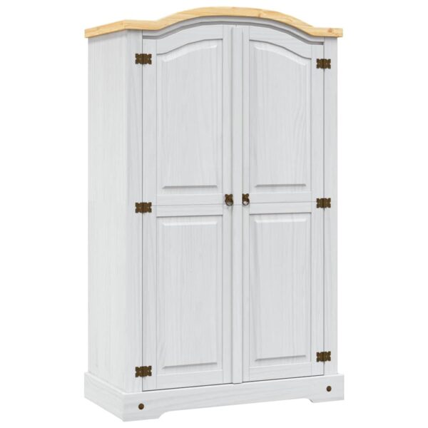 Aplusliving-Wardrobe Mexican Pine Corona Range 2 Doors White
