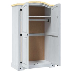 Aplusliving-Wardrobe Mexican Pine Corona Range 2 Doors White