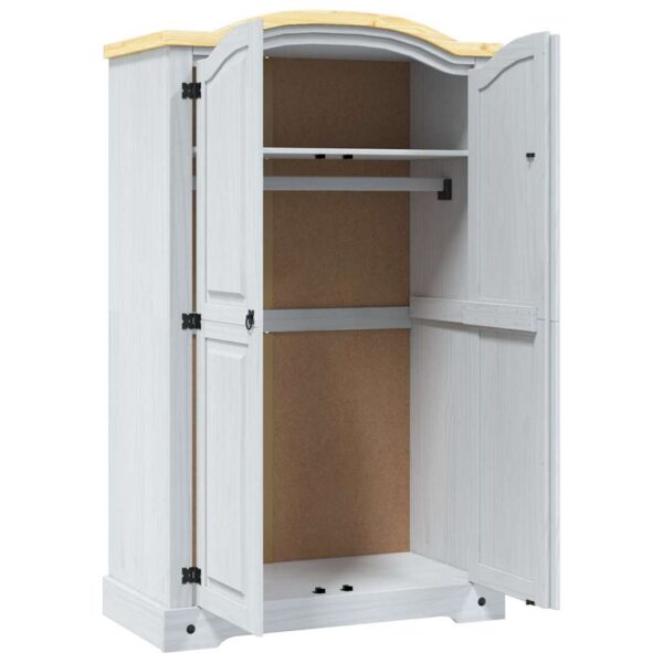 Aplusliving-Wardrobe Mexican Pine Corona Range 2 Doors White