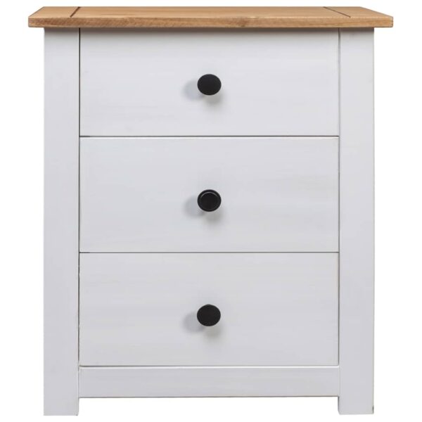 Aplusliving-Bedside Cabinet White 46x40x57 cm Pinewood Panama Range