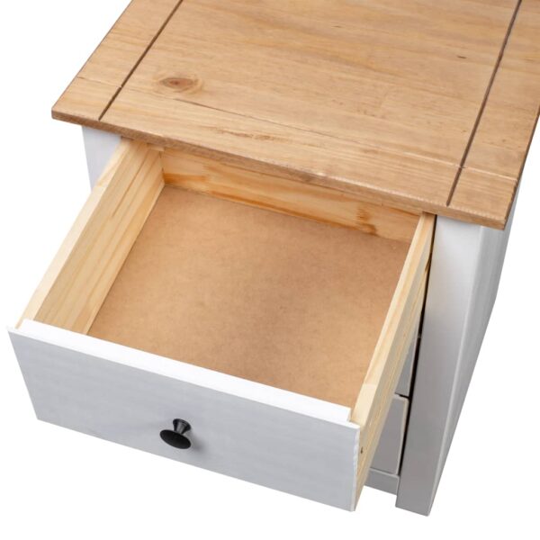 Aplusliving-Bedside Cabinet White 46x40x57 cm Pinewood Panama Range