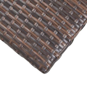Aplusliving-Tea Table Brown 50x50x47 cm Poly Rattan